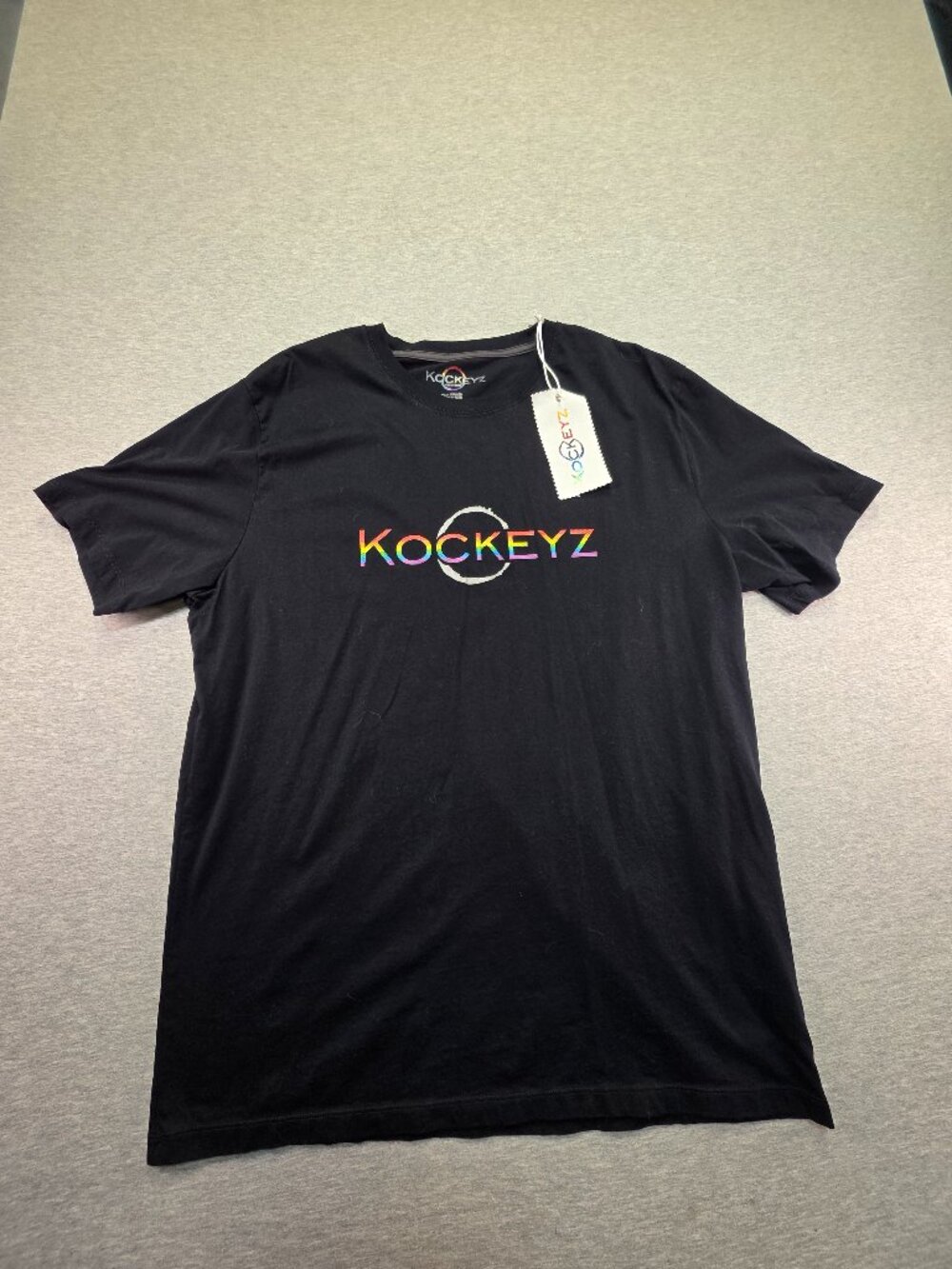 Kockeyz Rainbow Logo Graphic Tee Black NWT 2XL